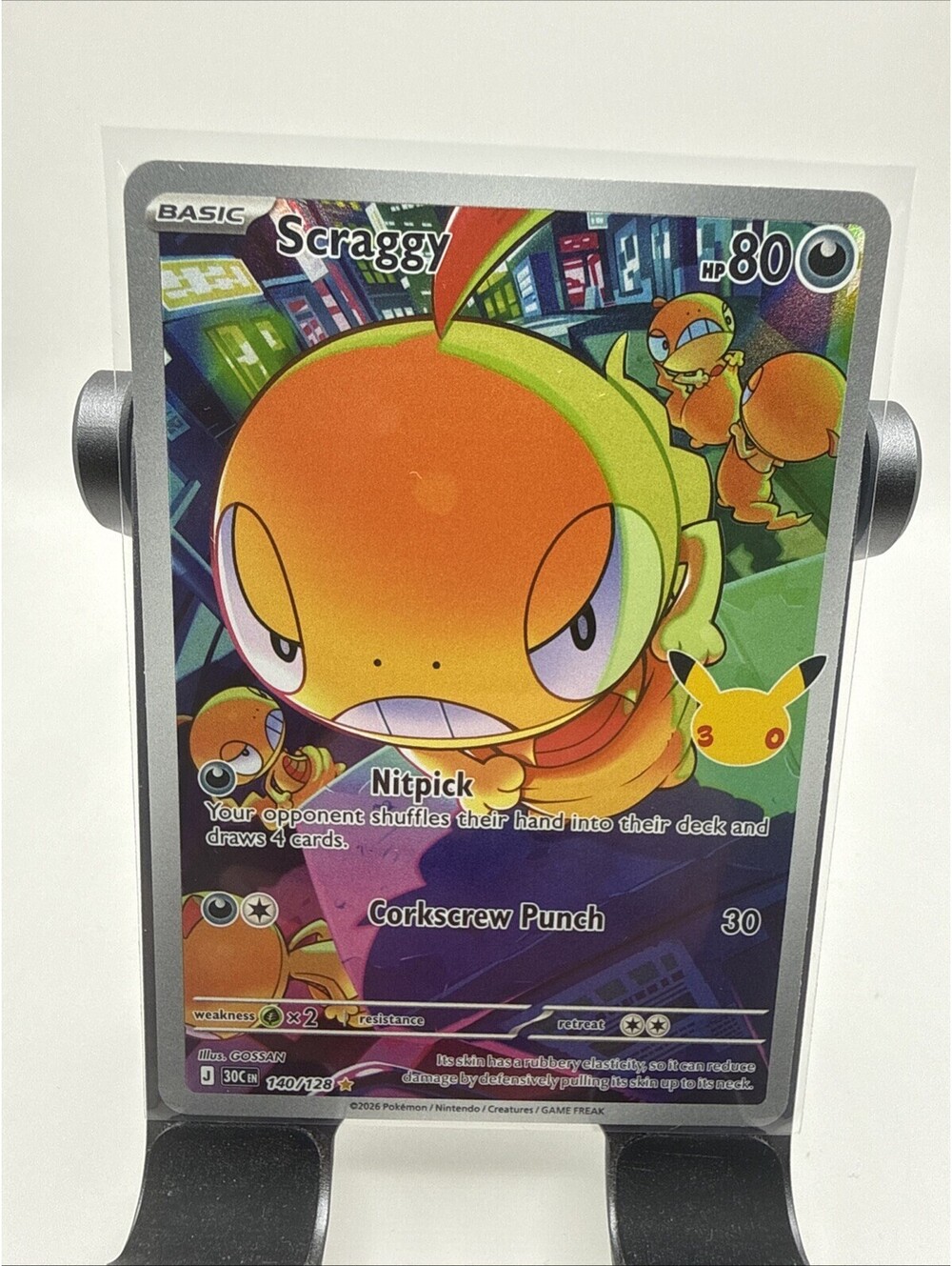 2026 Pokemon TCG Scraggy Full Art Holo 140/128 Scarlet & Violet English 1